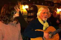 With Mary Woodvine, Church House Inn, Cornwall, Feb 2012