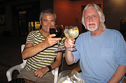 With my good friend, Juan Soroeta, Professor of International Law at The University of The Basque Country, post-dinner drink, 31st Aug, 2013